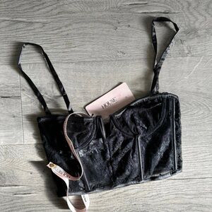 House of CB Black Lace Corset Top